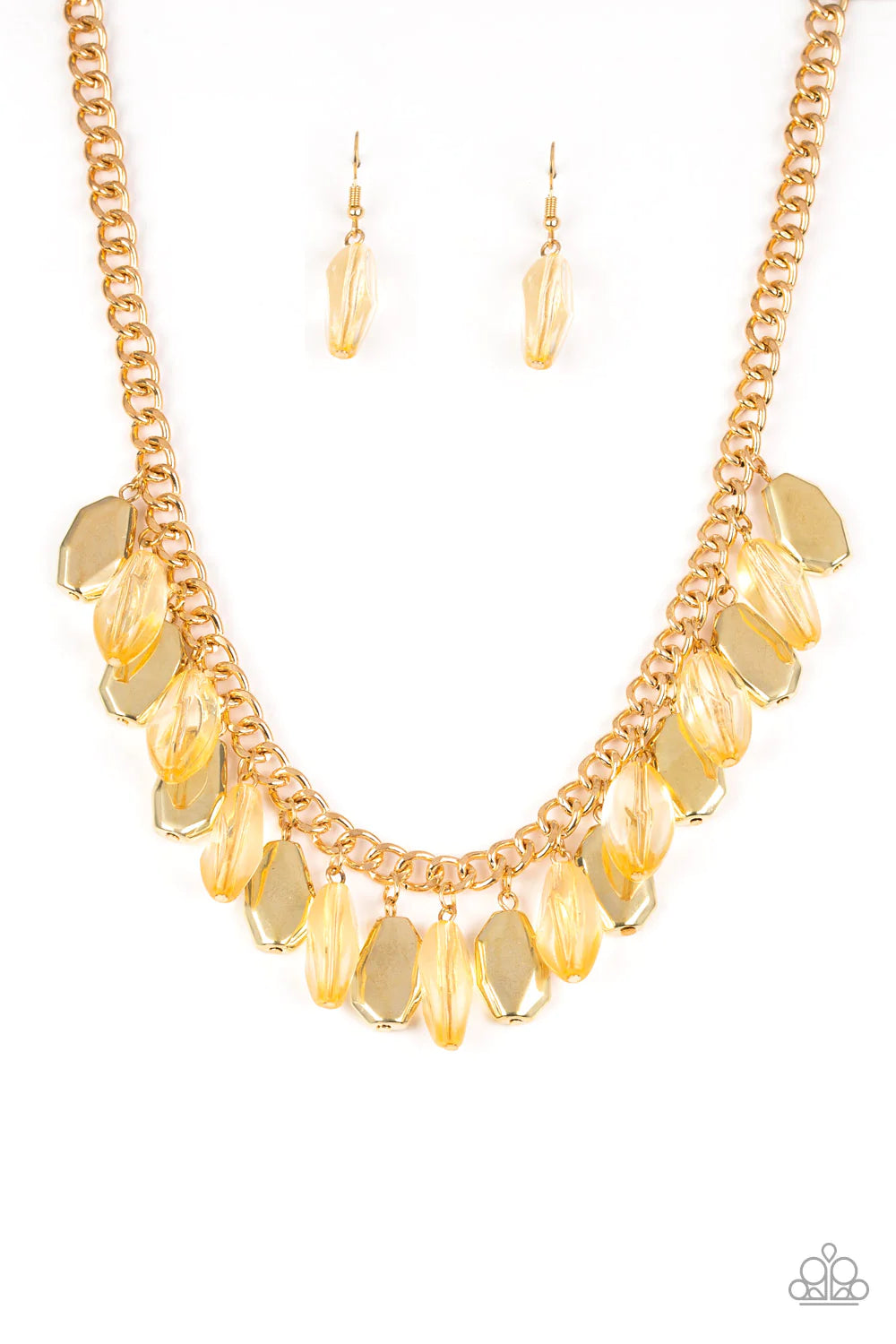 Fringe Fabulous Necklace (Gold, White)