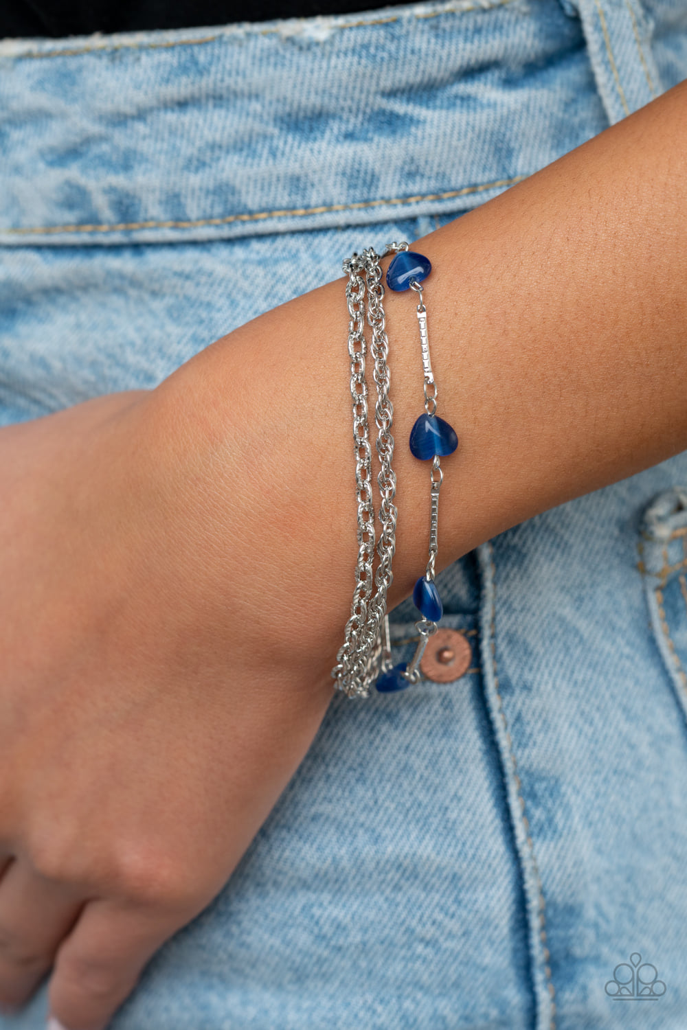 To Love and Adore Blue Bracelet