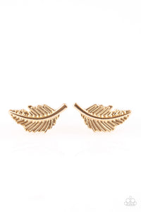 Flying Feathers Gold Earring