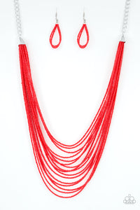 Peacefully Pacific Red Necklace