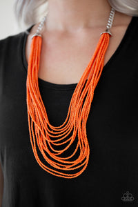 Peacefully Pacific Orange Necklace