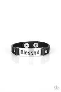 Count Your Blessings Black Bracelet
