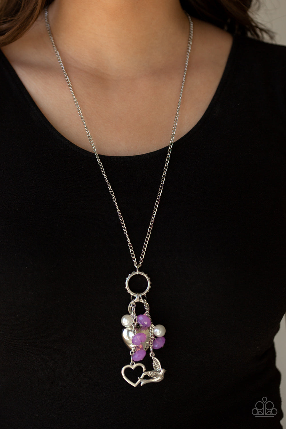 I Will Fly Purple Necklace