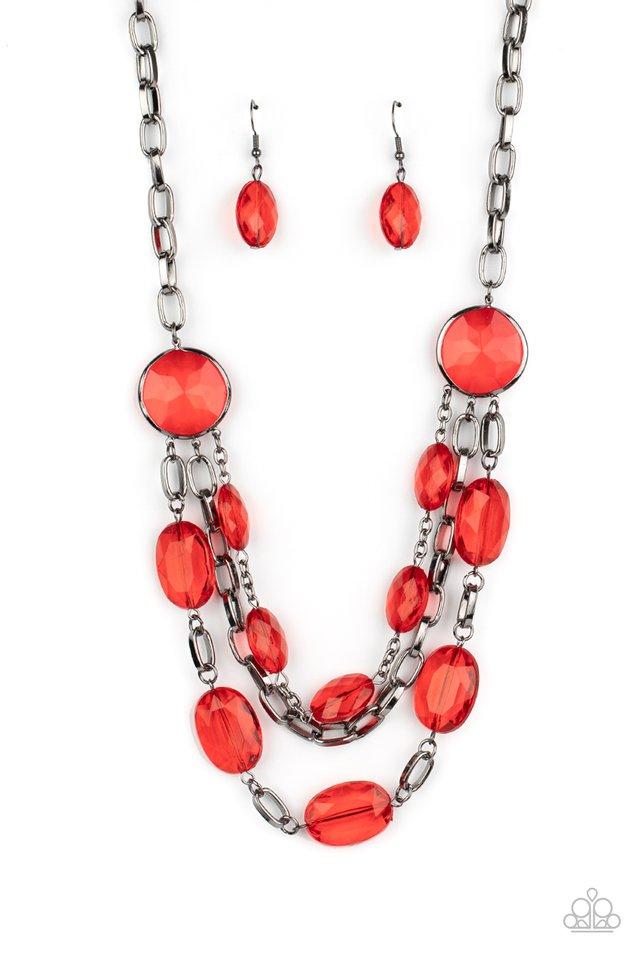 I Need a GLOW-Cation Red Necklace