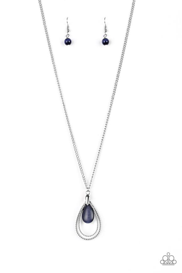 Teardrop Tranquility Blue Necklace