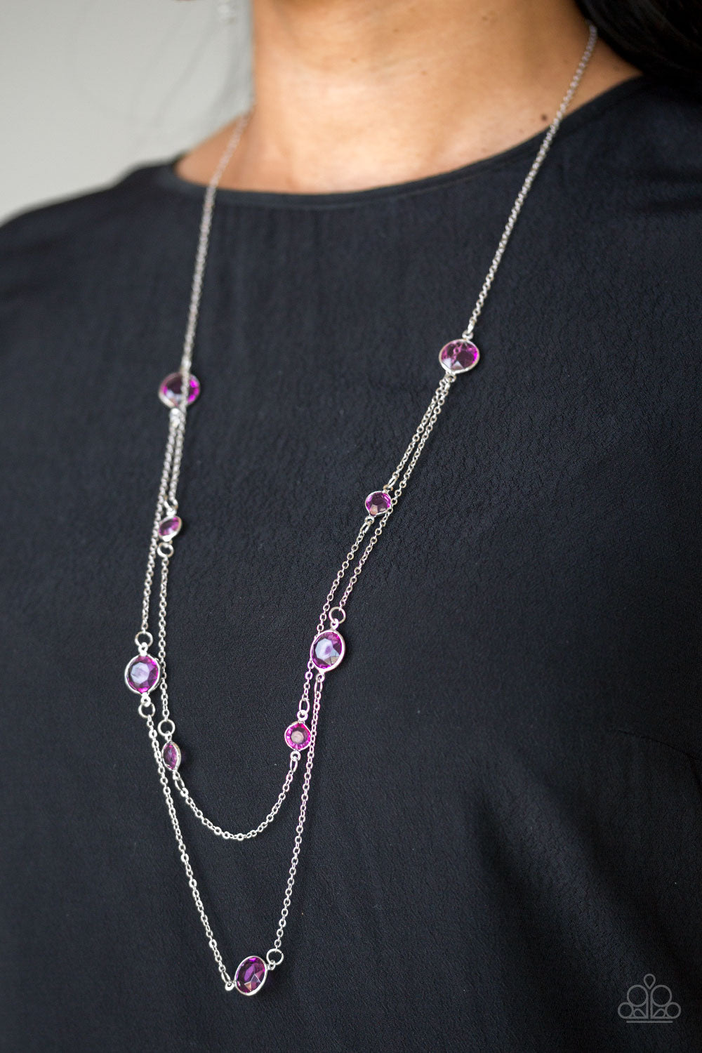 Raise Your Glass Purple Necklace