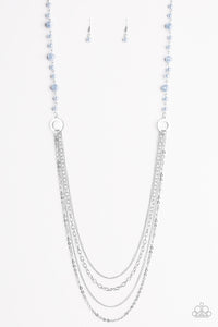 Contemporary Cadence Necklace (Blue, Silver)