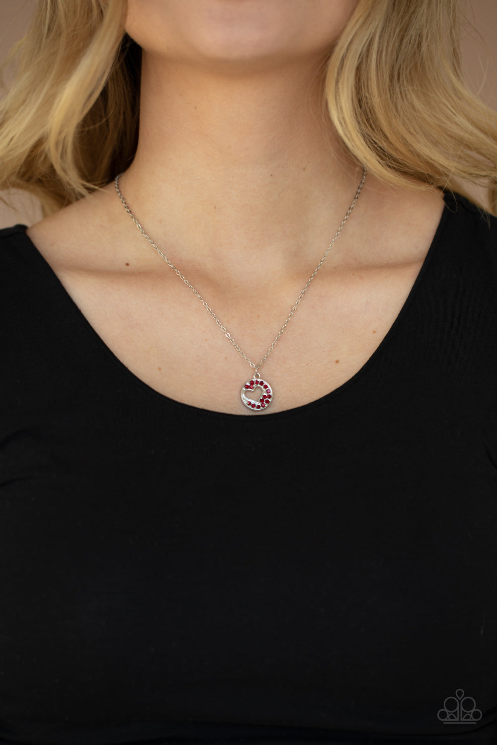 Bare Your Heart Red Necklace
