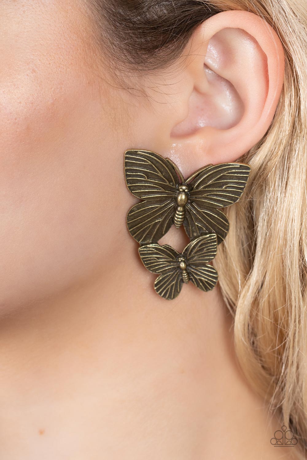 Blushing Butterflies Earring (Gold, Silver, Brass) – Frank Divas