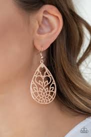 Lovely Lotus Rose Gold Earring