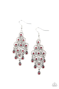Chandelier Cameo Red Earring