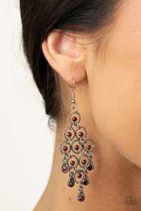 Chandelier Cameo Red Earring
