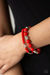 Colorful Collisions Red Bracelet