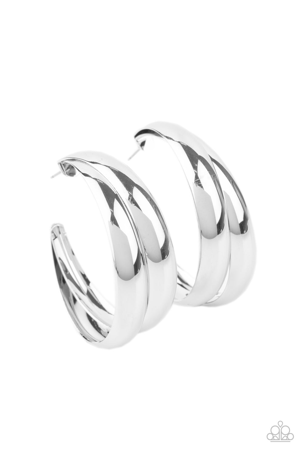 Colossal Curves Silver Earring