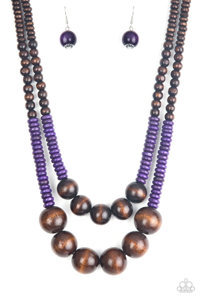 Cancun Cast Away Purple Necklace