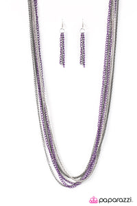 Colorful Clamity Purple Necklace