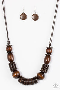 You Better BELIZE It! Brown Necklace