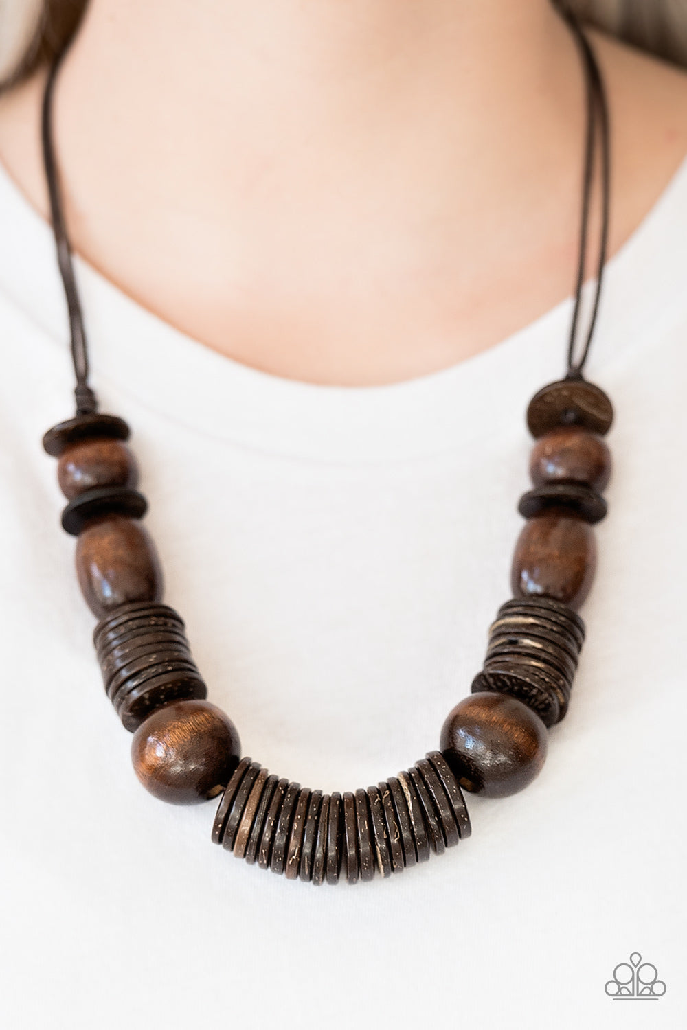 You Better BELIZE It! Brown Necklace