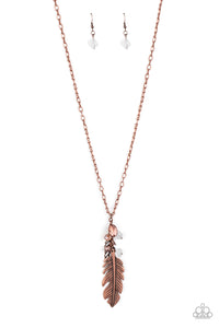 Feather Flair Copper Necklace