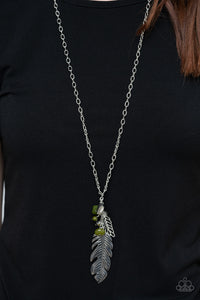 Feather Flair Green Necklace