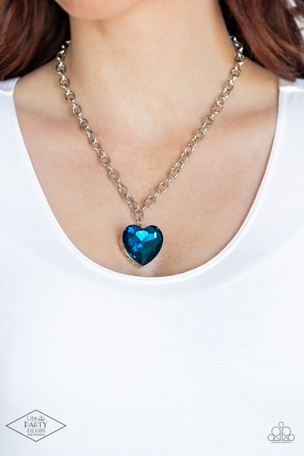 Flirtatiously Flashy Blue Necklace