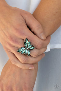 Fluttering Fashionista Blue Ring