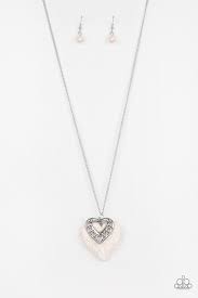 Southern Heart White Necklace