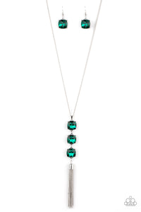 GLOW Me The Money! Green Necklace