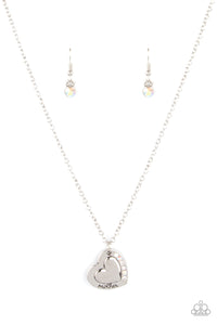 Happily Heartwarming Necklace (Blue, White, Pink)