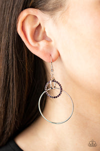 In An Orderly Fashion Purple Earring