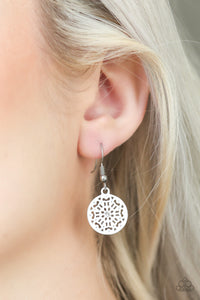 Colorfully Capricious White Earring