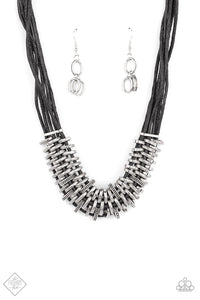 Lock, Stock, and SPARKLE Black Necklace