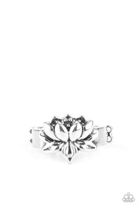Lotus Crowns Silver Ring