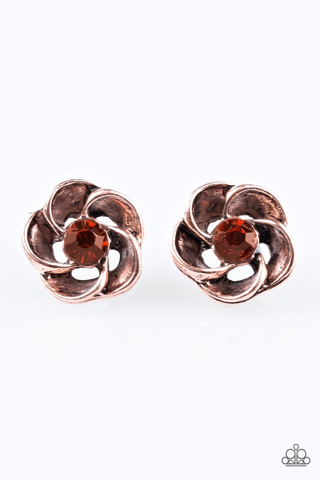 GARDENIA Variety Post Copper Earring