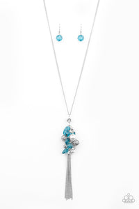 Party Girl Glow Blue Necklace
