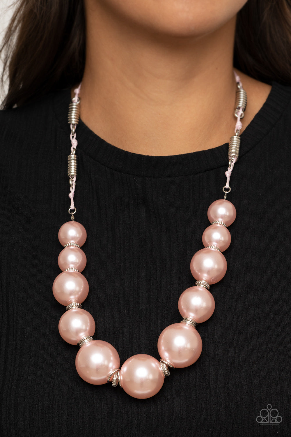 Pearly Prosperity Pink Necklace