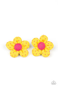 Polka Dotted Delight Yellow Hair Clip