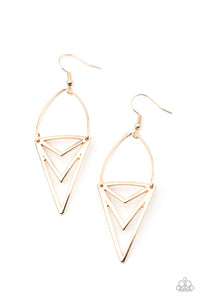 Proceed With Caution Earring (Gold, Silver)
