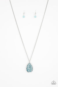 Gleaming Gardens Blue Necklace