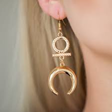 Majestically Moonchild Gold Earrings