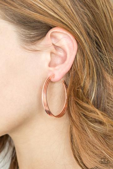 HAUTE Gossip Hoop Copper Earring