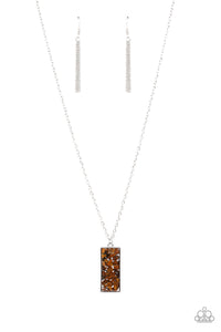 Retro Rock Collection Necklace (Brown, White)