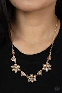 Royally Ever After Necklace (White, Brown)
