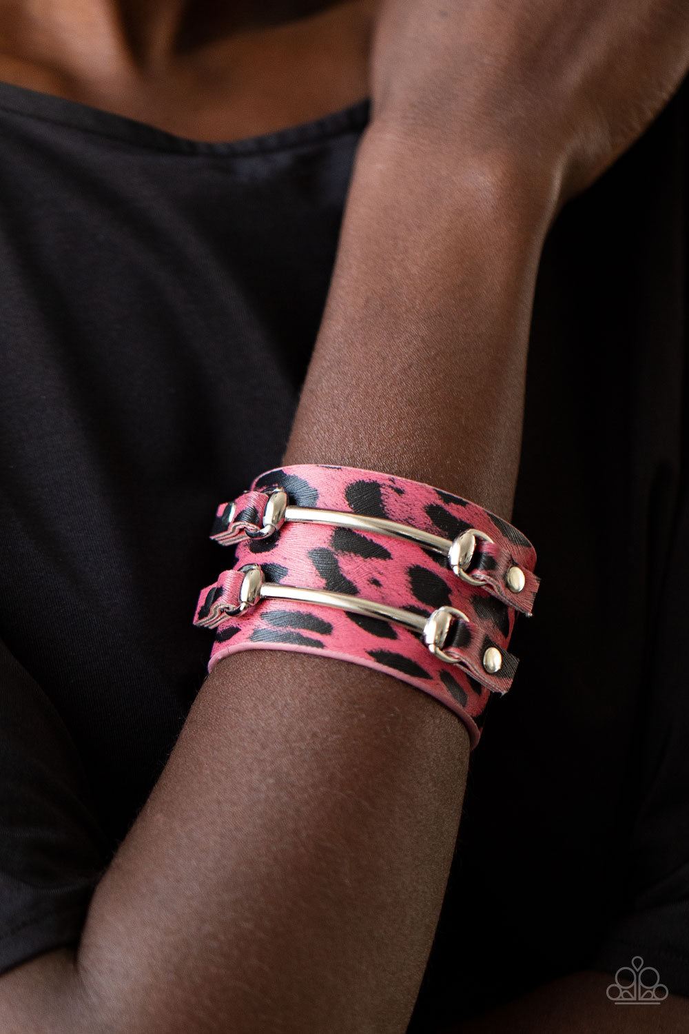 Safari Scene Pink Bracelet