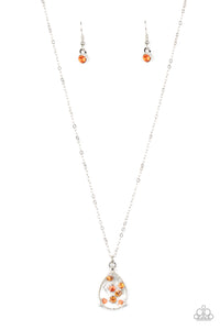 Stormy Shimmer - Orange Necklace