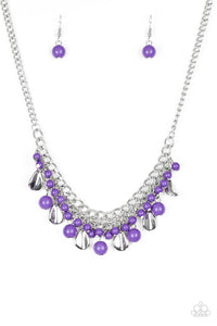 Summer Showdown Necklace (Purple, Silver, Red)