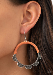 Tambourine Trend Orange Earring