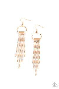 Tapered Twinkle Gold Earring