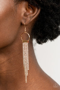 Tapered Twinkle Gold Earring