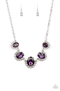 The Queen Demands It Necklace (Purple, Silver)